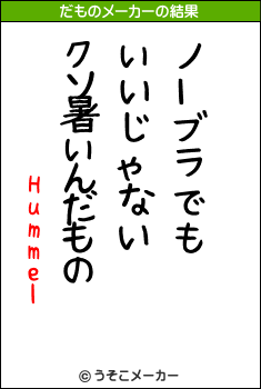 Hummelのだものメーカー結果