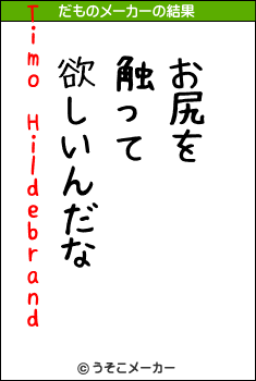 Timo Hildebrandのだものメーカー結果