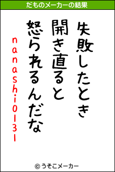 nanashi0131のだものメーカー結果