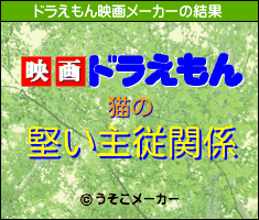 猫のドラえもん映画メーカー結果