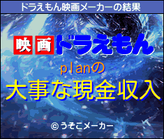 planのドラえもん映画メーカー結果