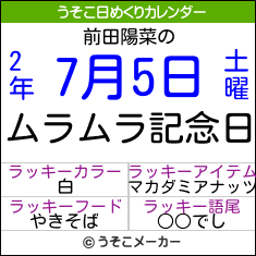 前田陽菜の今日の言葉 乱れるデー ラッキーアイテムはブラックカード