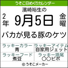 濱崎裕生の日めくりメーカー結果