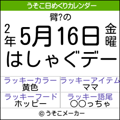 臂?の日めくりメーカー結果