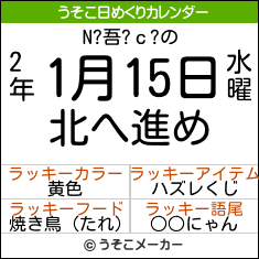 N?吾?ｃ?の日めくりメーカー結果