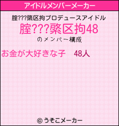 腟???綮区拘のアイドルメンバーメーカー結果
