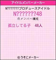 N???????のアイドルメンバーメーカー結果
