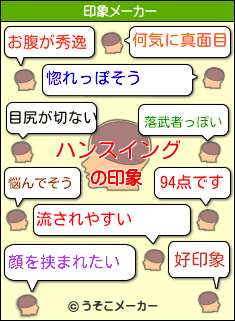 ハンスイングの印象メーカー結果