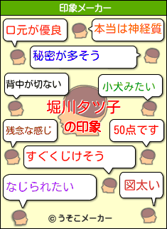 堀川タツ子の印象メーカー結果