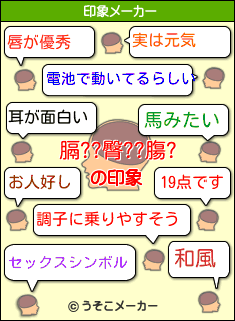 膈??臀??膓?の印象メーカー結果