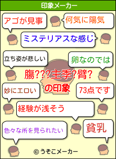 膓???主季?臂?の印象メーカー結果