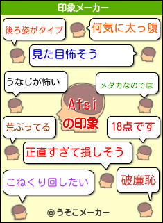 Afsiの印象メーカー結果