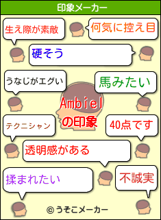 Ambielの印象メーカー結果