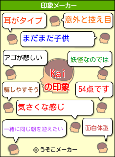 Kaiの印象メーカー結果