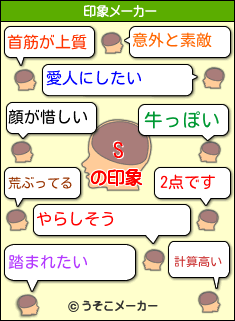 Sの印象メーカー結果