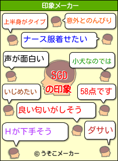 SGDの印象メーカー結果