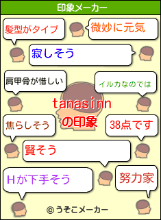 tanasinnの印象メーカー結果