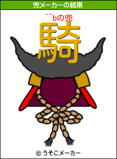 ^^bの兜メーカー結果