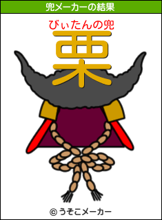 びぃたんの兜メーカー結果