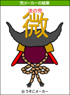 法の兜メーカー結果