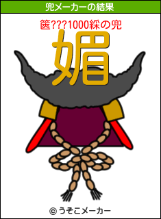 篋???1000綵の兜メーカー結果