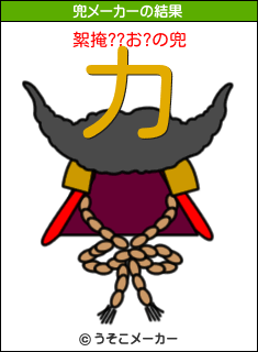 絮掩??お?の兜メーカー結果