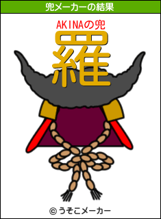 AKINAの兜メーカー結果