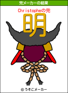 Christopheの兜メーカー結果