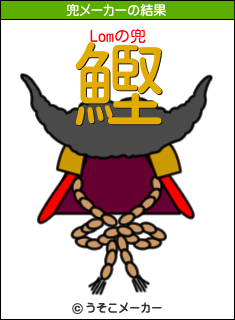 Lomの兜メーカー結果