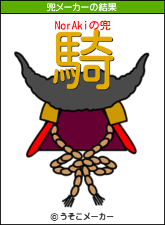 NorAkiの兜メーカー結果