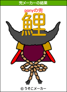 ponyの兜メーカー結果