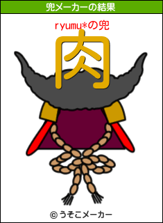 ryumu*の兜メーカー結果