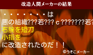 ǥの改造人間メーカー結果