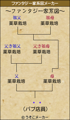 ץ륷のファンタジー家系図メーカー結果