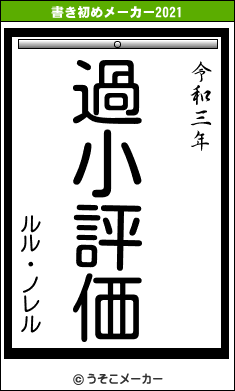 ルル・ノレルの書き初めメーカー結果