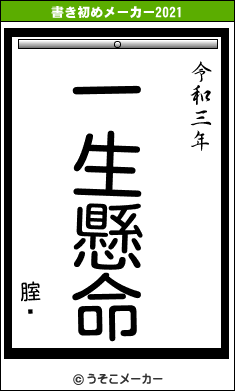腟鎊の書き初めメーカー結果