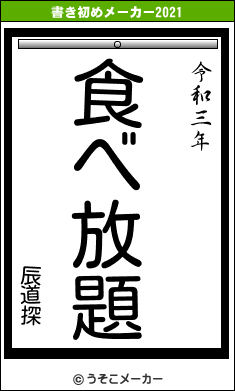 辰道探の書き初めメーカー結果