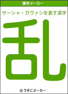 サーシャ・ガヴァシの漢字メーカー結果