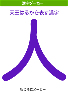 天王はるかを表す漢字は 人