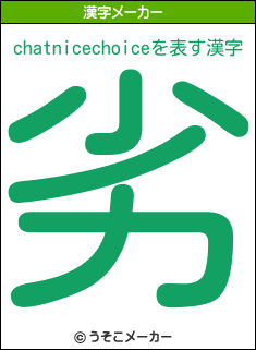 chatnicechoiceの漢字メーカー結果