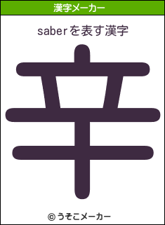 saberの漢字メーカー結果