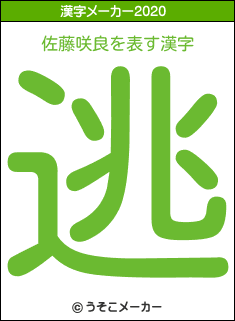 佐藤咲良の2020年の漢字メーカー結果