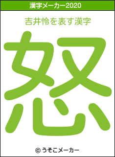 吉井怜の2020年の漢字メーカー結果