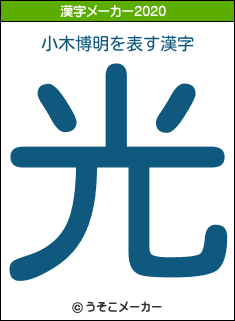 小木博明の2020年の漢字メーカー結果