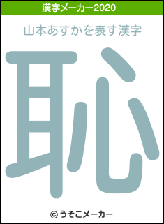 山本あすかの年を表す漢字は 恥