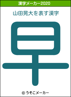 山田晃大の年を表す漢字は 早