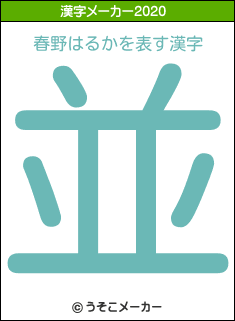 春野はるかの年を表す漢字は 並