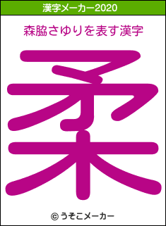 森脇さゆりの年を表す漢字は 柔