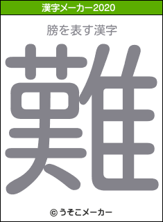膀の2020年の漢字メーカー結果