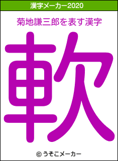 菊地謙三郎の年を表す漢字は 軟